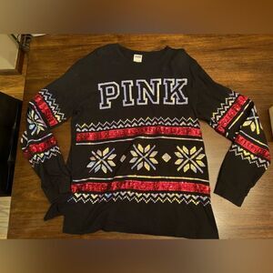 Holiday snowflake pink VS sequin size small